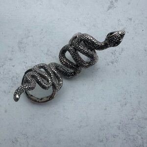 Silver Snake Reptile Ring